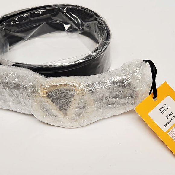 New with tag Authentic Vanentino Leather Giusy Black Leather Belt Size XS - Picture 4 of 7